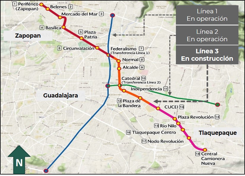 Línea 3 del Sistema del Tren Eléctrico Urbano de Guadalajara – Fonadin2