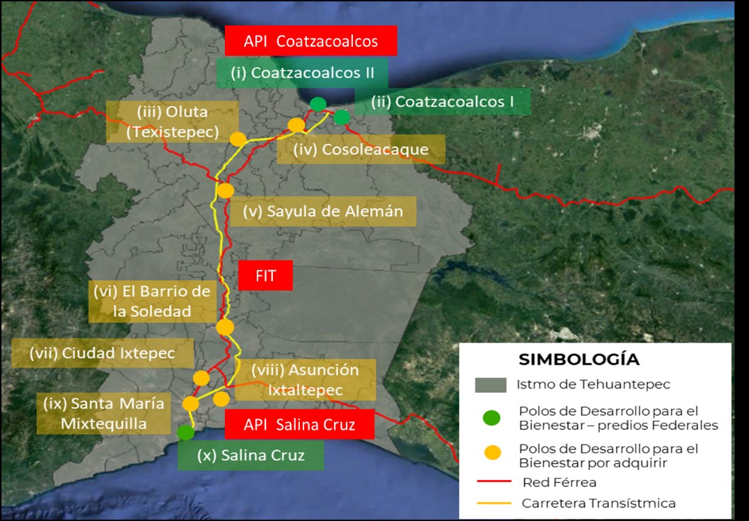 Obras por realizarse en el Corredor del Istmo de Tehuantepec